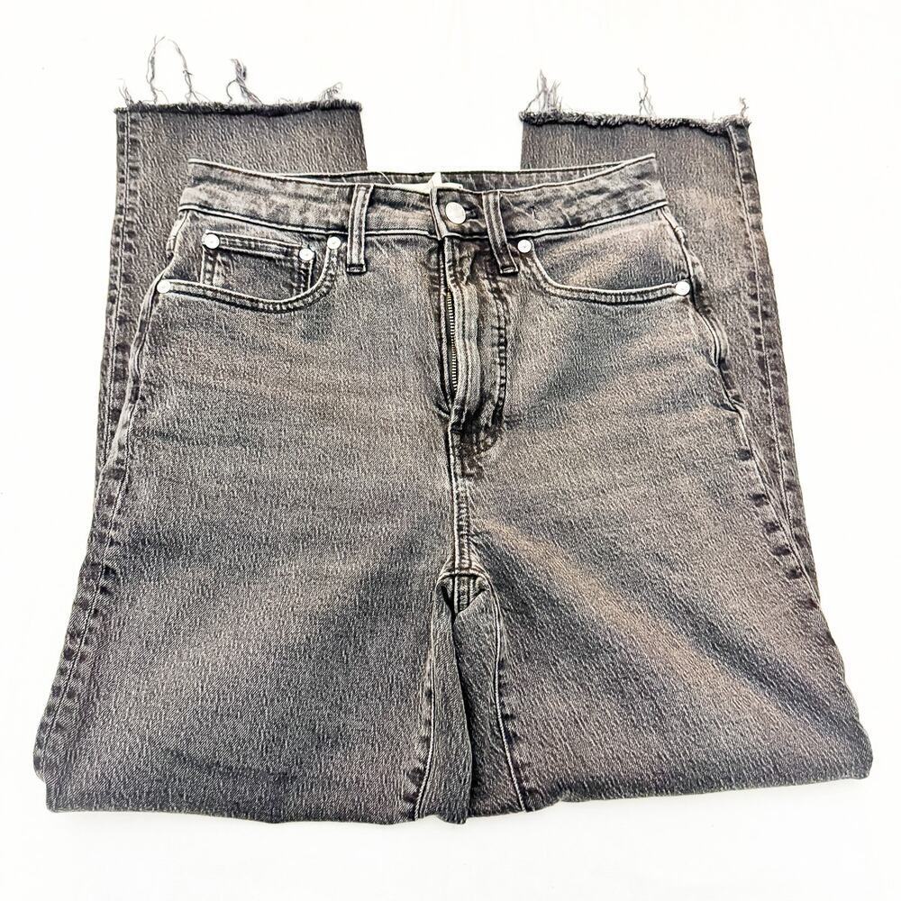 Madewell Curvy Perfect Vintage Straight Jean Charcoal Denim Jeans Size 27 - Picture 4 of 9